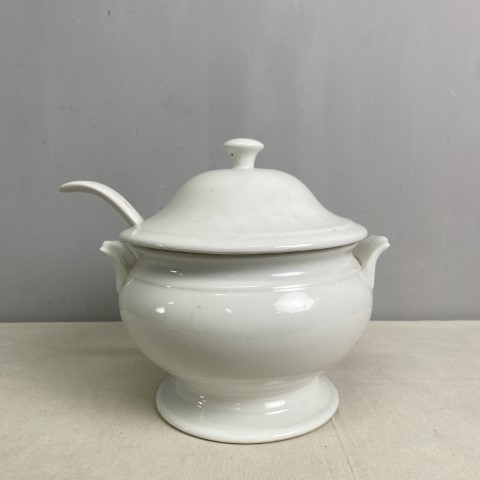 White Ceramic Soup Tureen