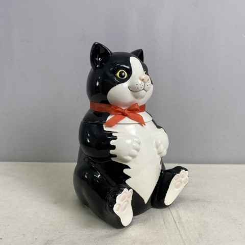 1980s Japanese Ceramic Cat Cookie Jar