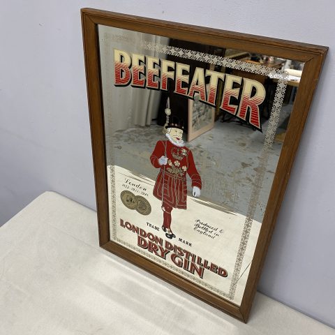 Vintage 'Beefeater Dry Gin' Advertisement Mirror
