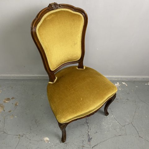French Provincial Gold Velvet Chair