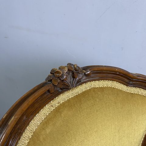 French Provincial Gold Velvet Chair