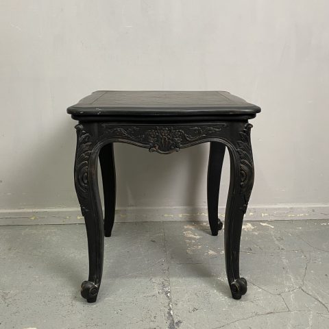 Black French Provincial Side Table