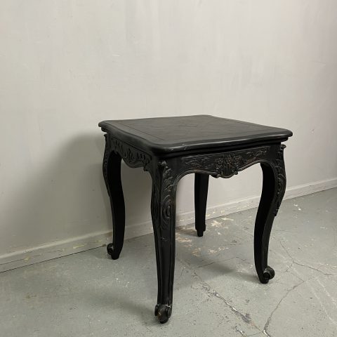 Black French Provincial Side Table