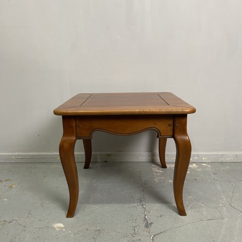 French Provincial Square Cherrywood Side Table