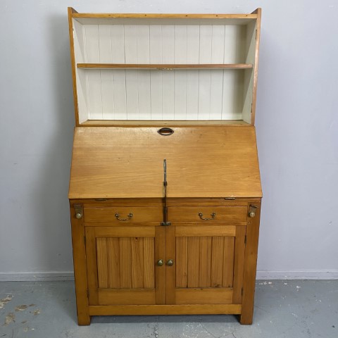 Vintage Pine Fold-Down Writing Desk