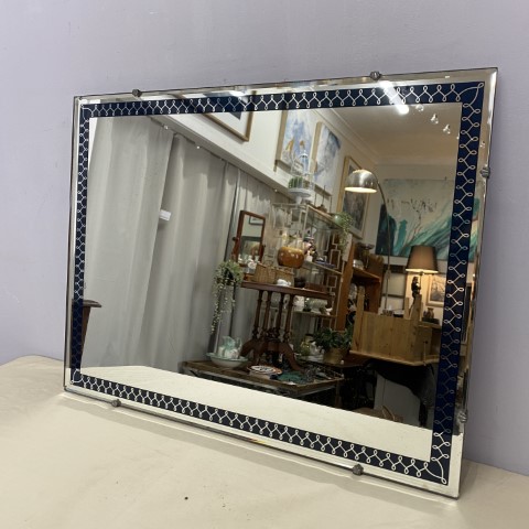 Vintage Mirror with Decorative Border