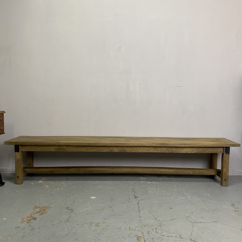2.4m Long Mango Wood Bench Seat