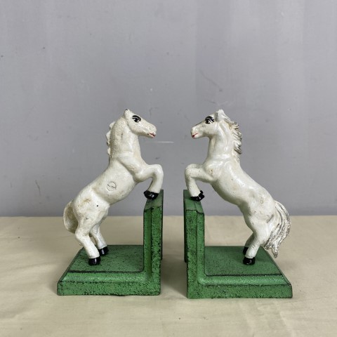 Cast Iron Horse Bookends