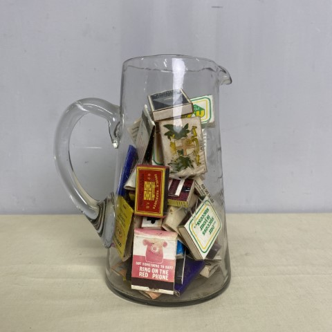 Jug with Vintage Matchbox Collection