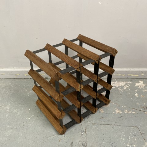 Timber and Metal 9 bottle Wine Rack