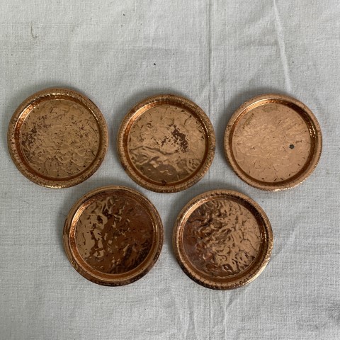 Set of 5 Copper Coasters