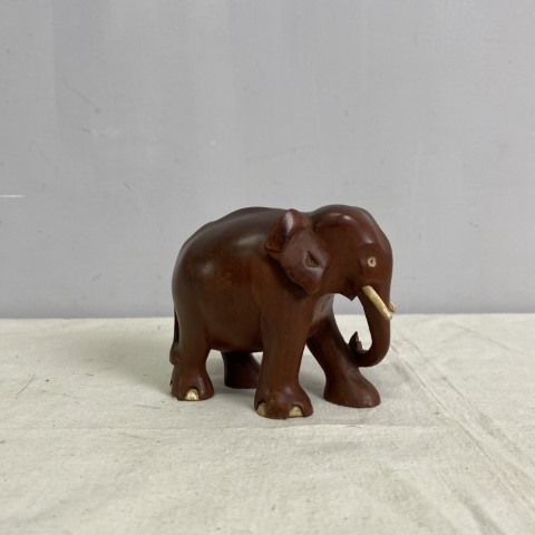 Vintage Carved Timber Elephant
