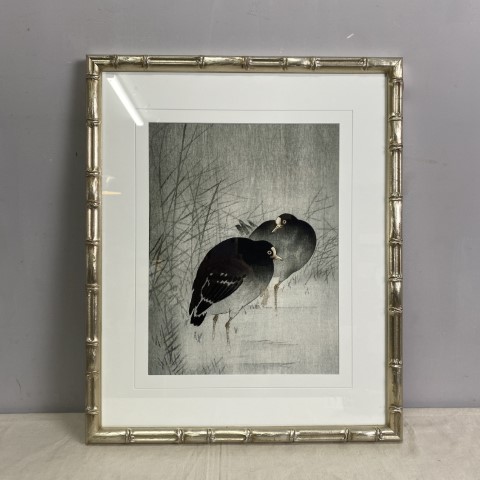 Pair of Birds in Silver Frame