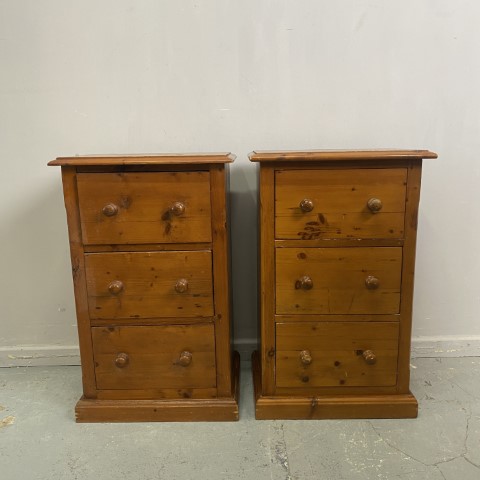 Pair of Vintage Timber Bedside Tables