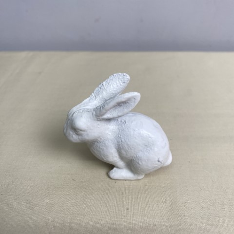 Miniature Cast Iron White Rabbit