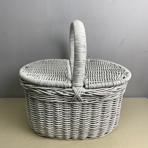 Vintage Cane Picnic Basket
