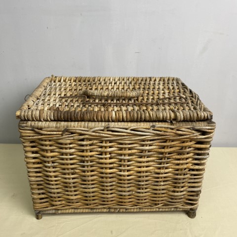Vintage Cane Fishing Basket