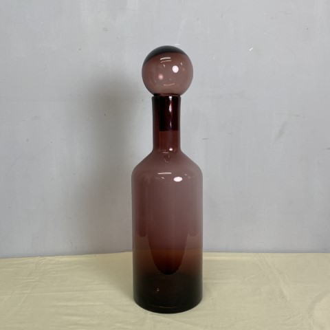 Amethyst Coloured Glass Bottle