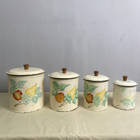 Set of 4 Vintage Cannisters