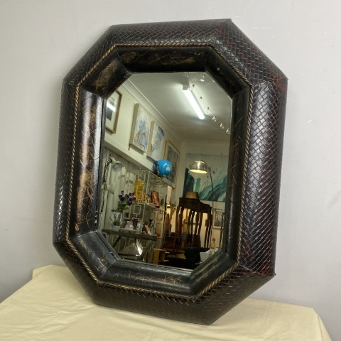 Faux Leather Mirror