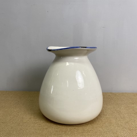 Vintage Style Enamel Look Ceramic Vase