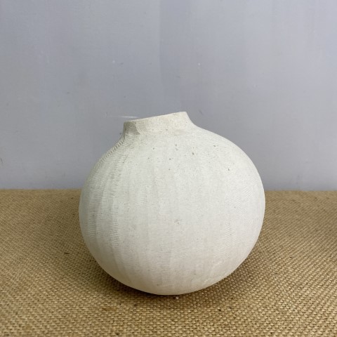 Small White Coastal Vase