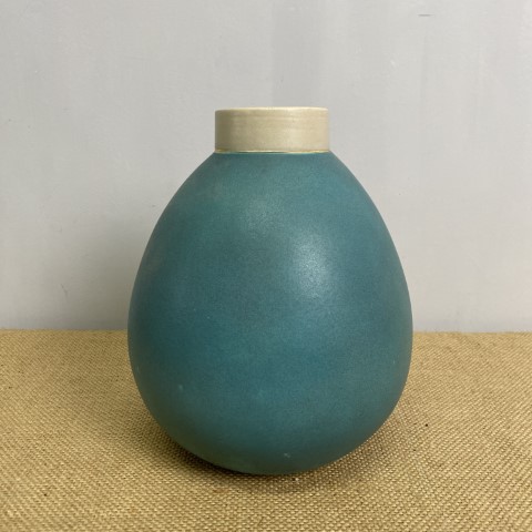 Large Teal Ceramic Vase | Interiorwise | French & Vintage Furniture ...