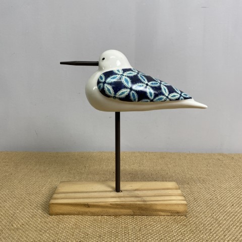 Ceramic Coastal Bird on Stand
