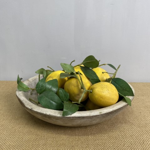 Decorative Timber Bowl with Lemons & Limes