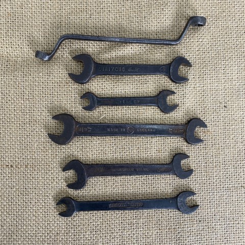 Set of 6 Vintage English Wrenches