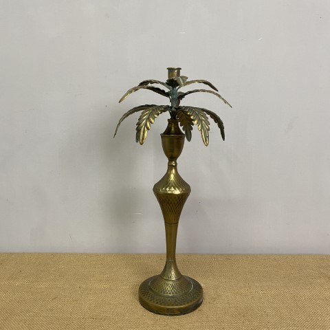 Golden Palm Candle Holder