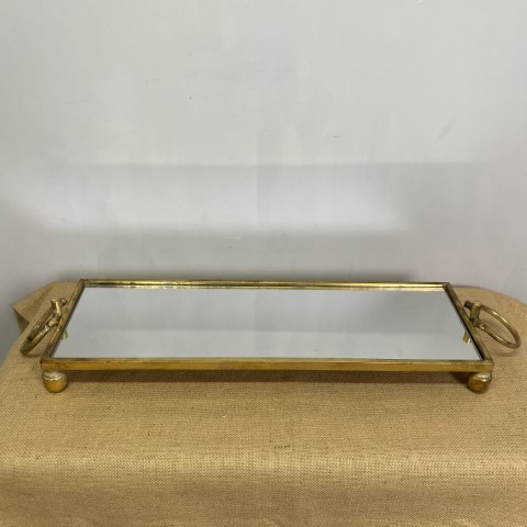 Long Gold Mirrored Tray