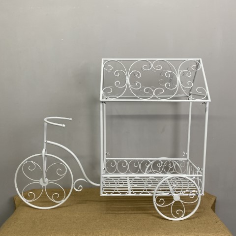 White Tricycle Plant Stand