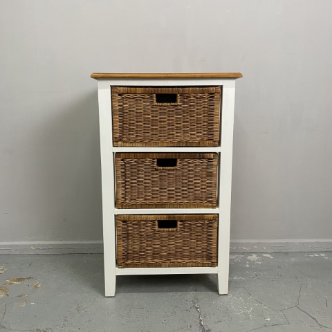 Hampton Cane 3 Drawer Storage Unit