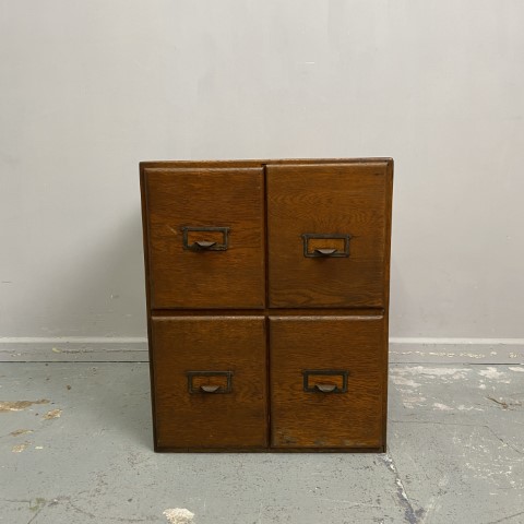 Vintage Oak Filing Drawers