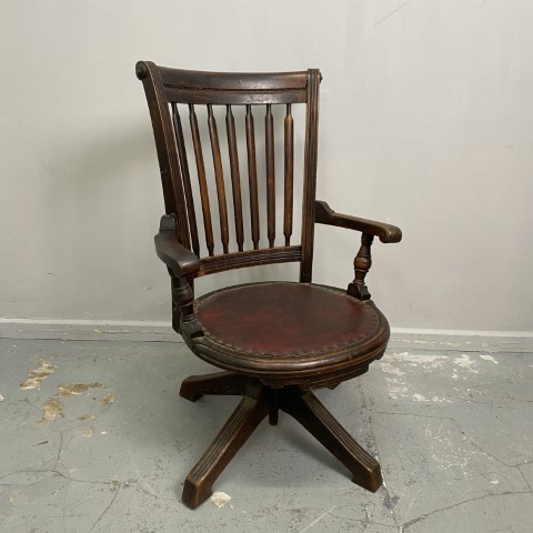 Antique Edwardian Captains Chair