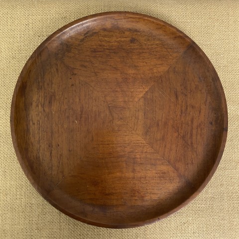 Vintage Round Timber Tray