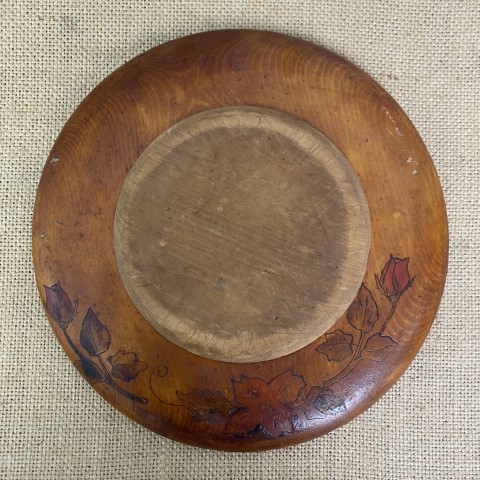 Vintage Pokerwork Timber Trivet