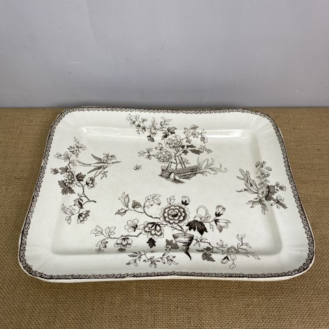 Victorian Floral Ceramic Platter