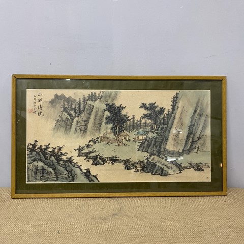 Vintage Mountain Scene