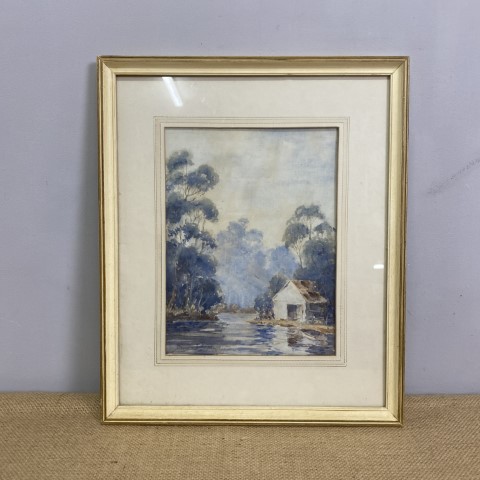 Framed Vintage Watercolour Wall Art