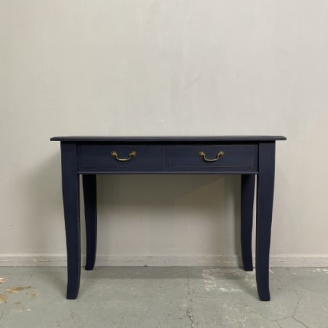 Hand-Painted 'Oxford Navy' Hall Table with 2 Drawers