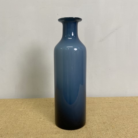 Vintage Blue & White Art Glass Vase