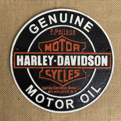 Cast Iron Harley Davidson Wall Plaque