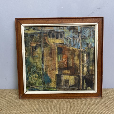 Framed Vintage Townhouse Artwork