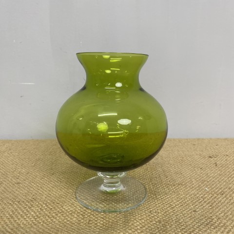 Mid-Century Green Art Glass