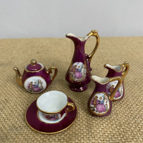 Set of 6 Limoges Style Miniatures