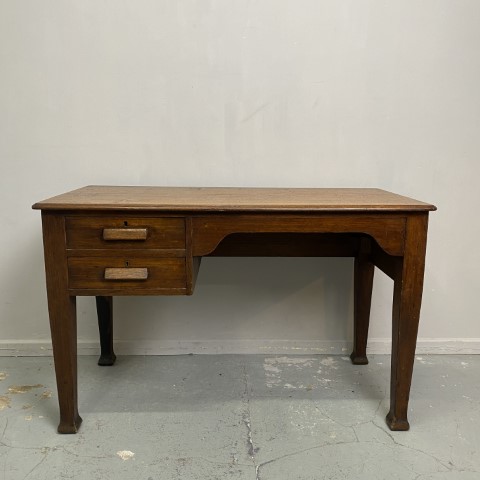 Vintage Oak Desk with 2 Drawers