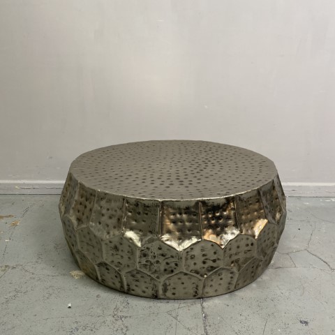 Contemporary Round Silver Coffee Table