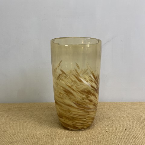 Neutral Tones Art Glass Vase